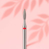 Алмазная фреза для маникюра "Пламя" - Orange Beauty Tools - Красная - 2.2*7.5 мм