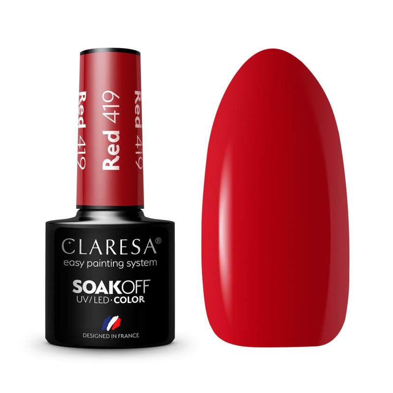 Цветной гель-лак Claresa RED № 419, 5 ml