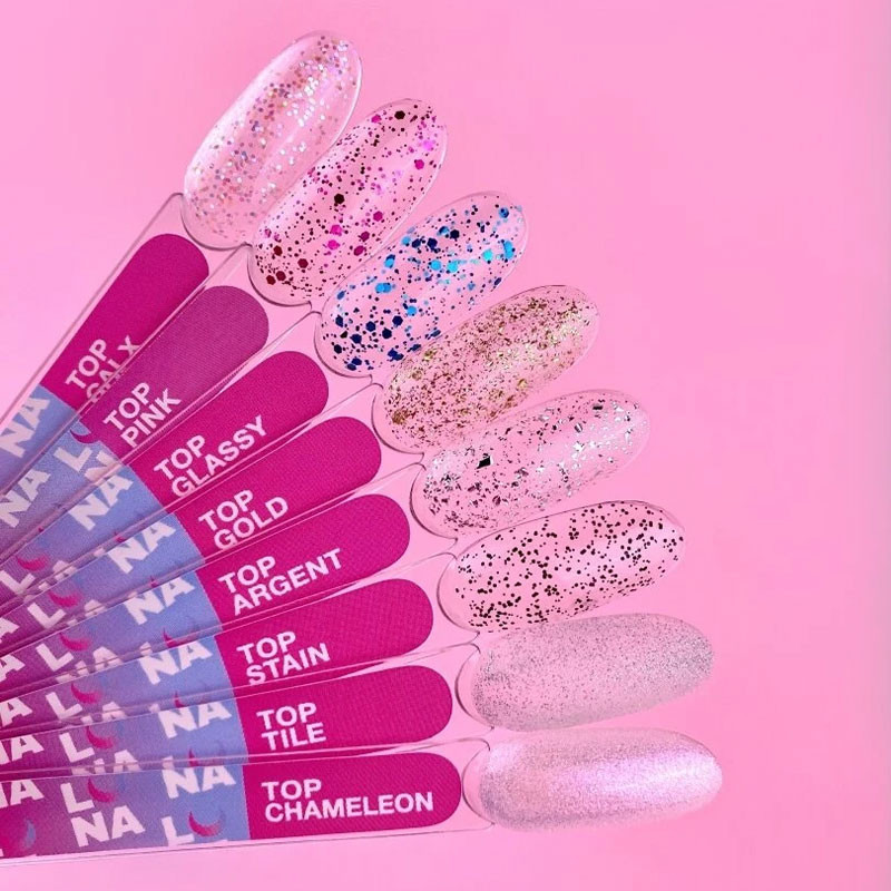 Топ для гель-лака – Lunamoon Top Pink – без липкого слоя – 13 мл