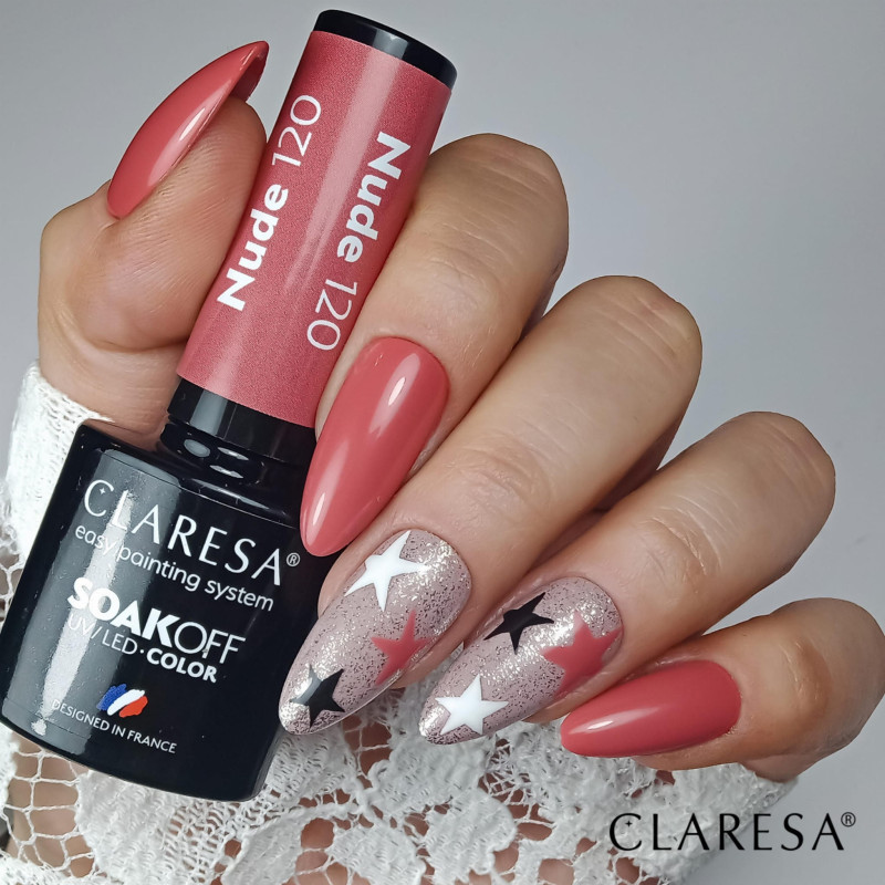 Цветной гель-лак Claresa Nude № 120, 5 ml