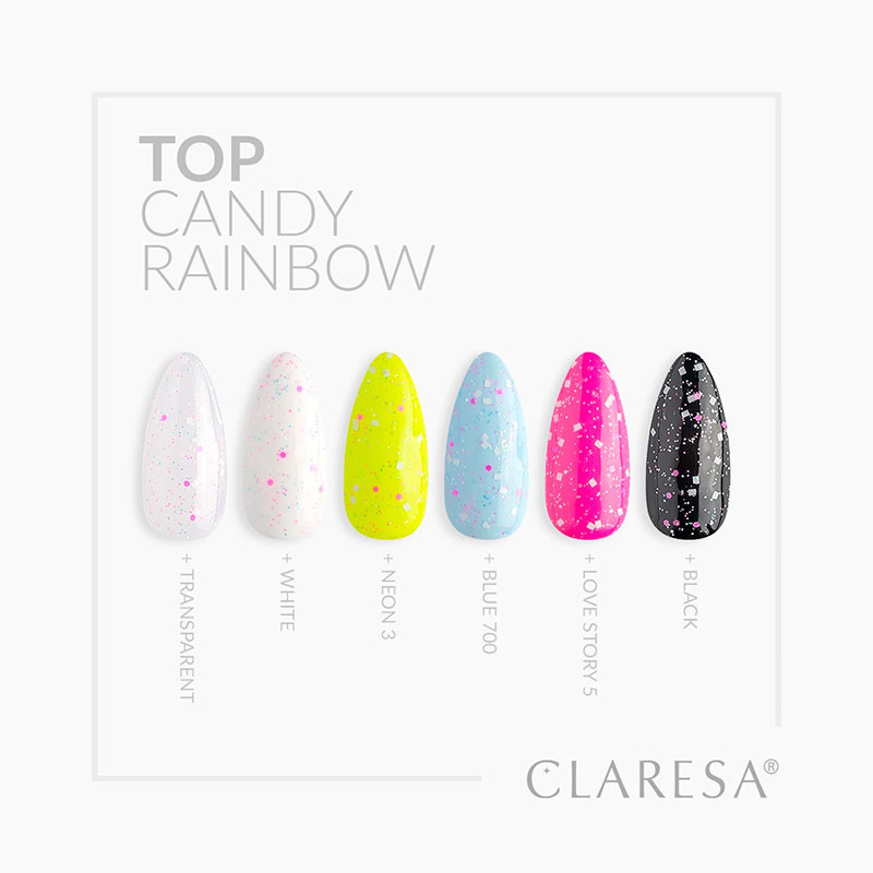 Finitura superiore Claresa Top Candy Raindow (senza strato di dispersione) – 5 g