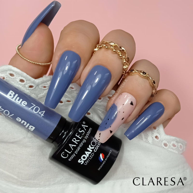 Цветной гель-лак Claresa Blue № 704, 5 ml