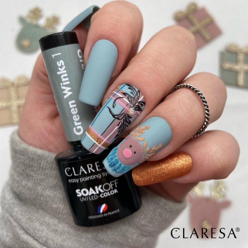 Цветной гель-лак Claresa GREEN WINKS № 1, 5 ml