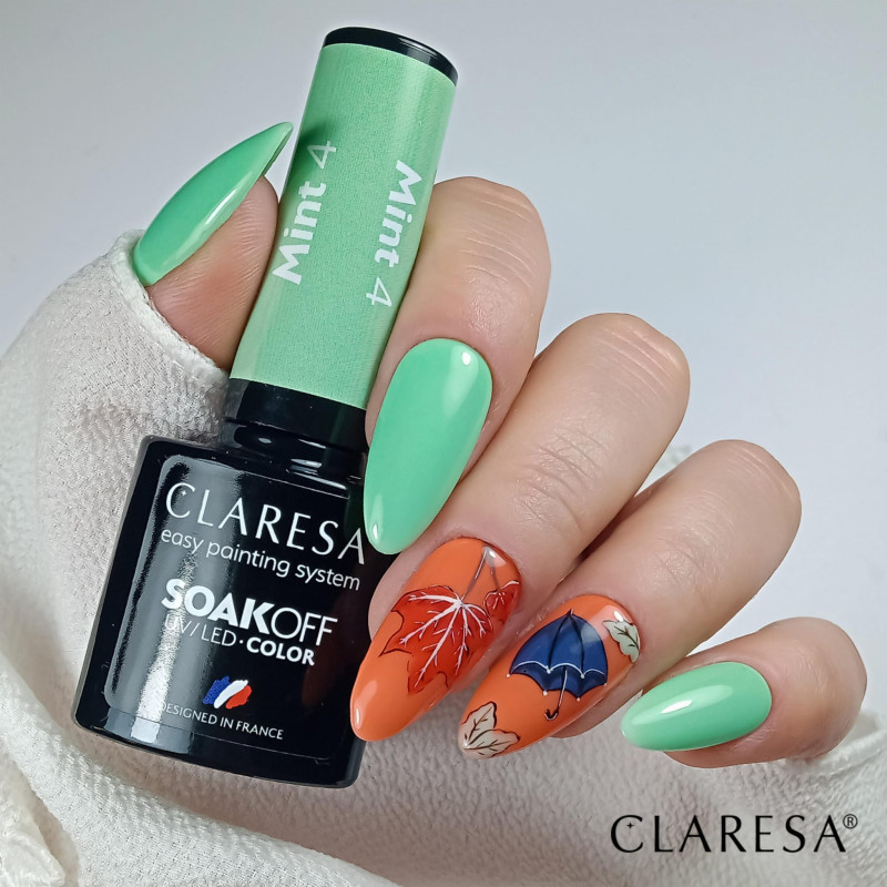 Цветной гель-лак Claresa Mint № 4, 5 ml