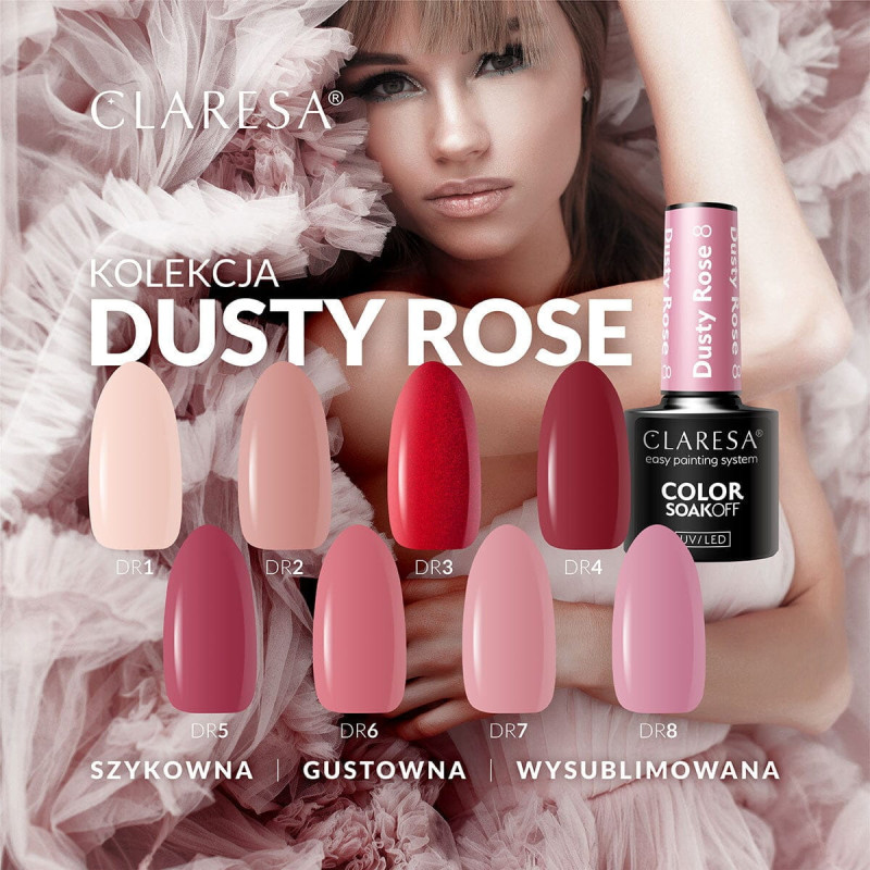 Цветной гель-лак Claresa Dusty Rose № 1, 5 ml