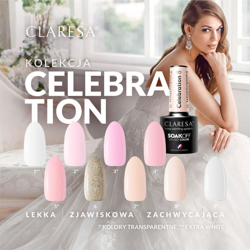 Цветной гель-лак Claresa Celebration № 5, 5 ml