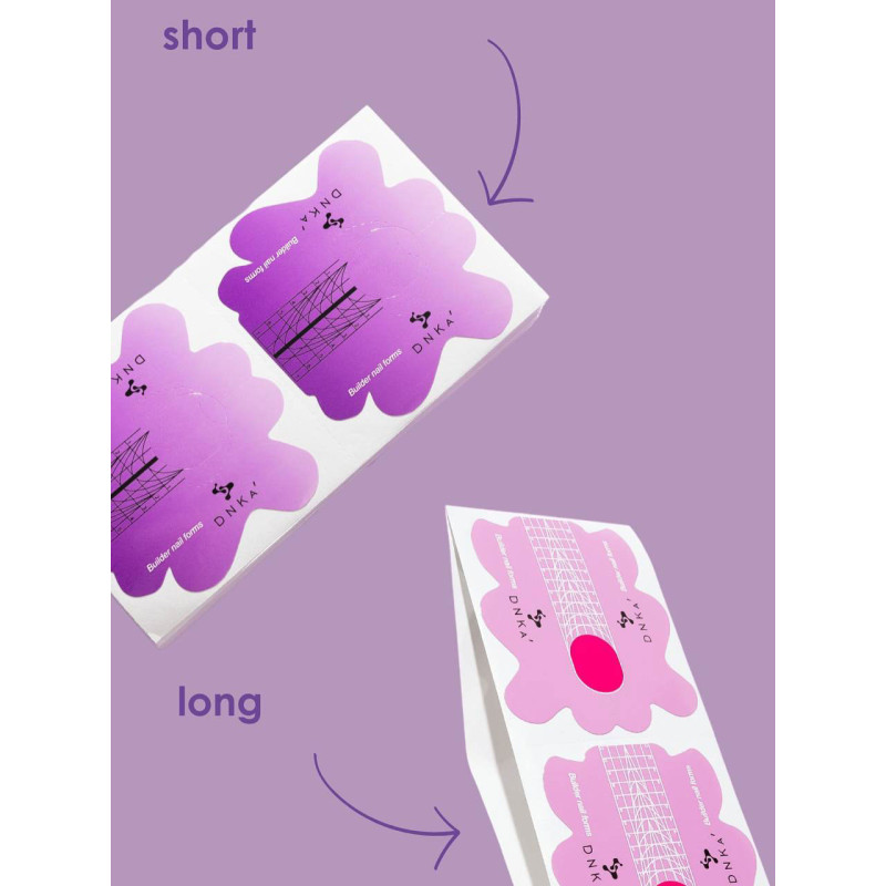 Paper nail forms for extensions – DNKa Long – 100 pcs