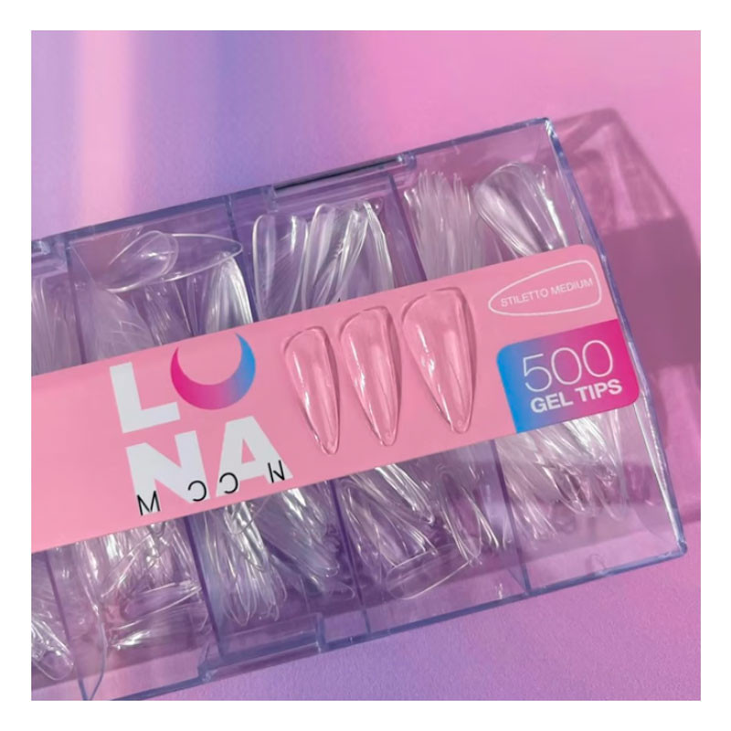 Gel nail tips – LunaMoon Stiletto Medium – 500 pcs