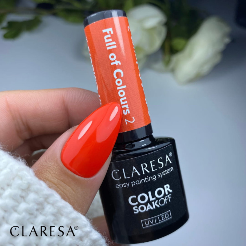 Цветной гель-лак Claresa Full Of Colors № 2, 5 ml