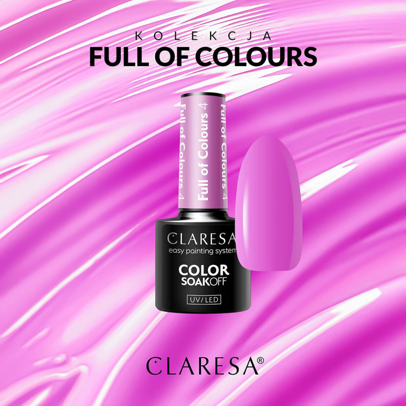 Цветной гель-лак Claresa Full Of Colors № 4, 5 ml