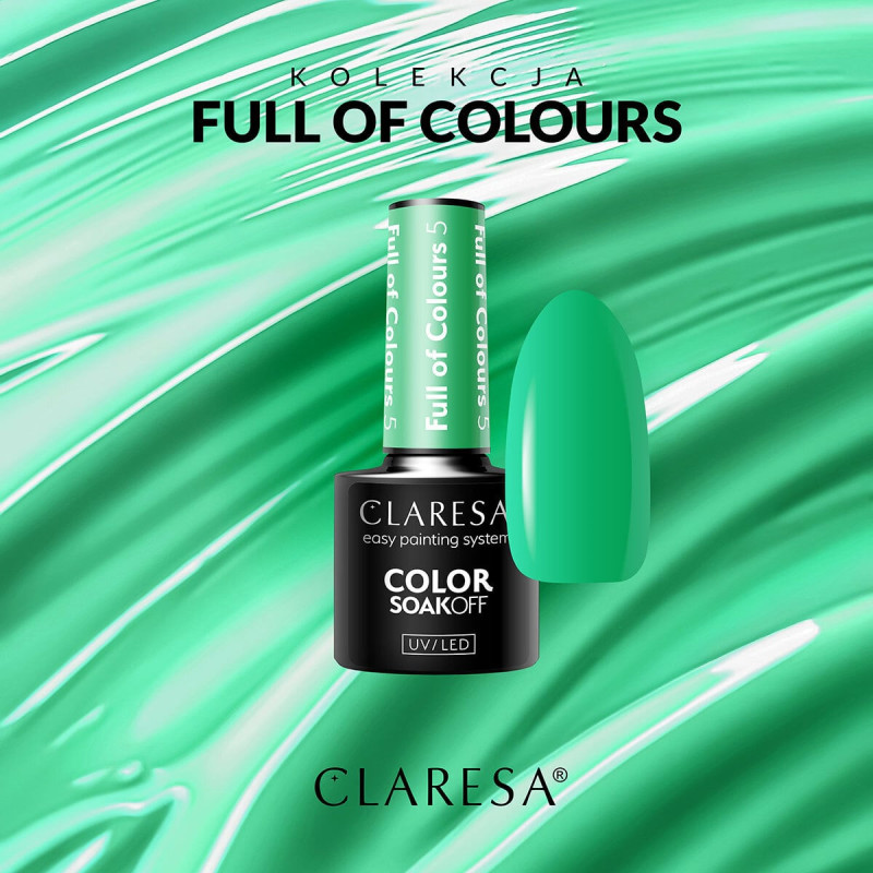 Цветной гель-лак Claresa Full Of Colors № 5, 5 ml