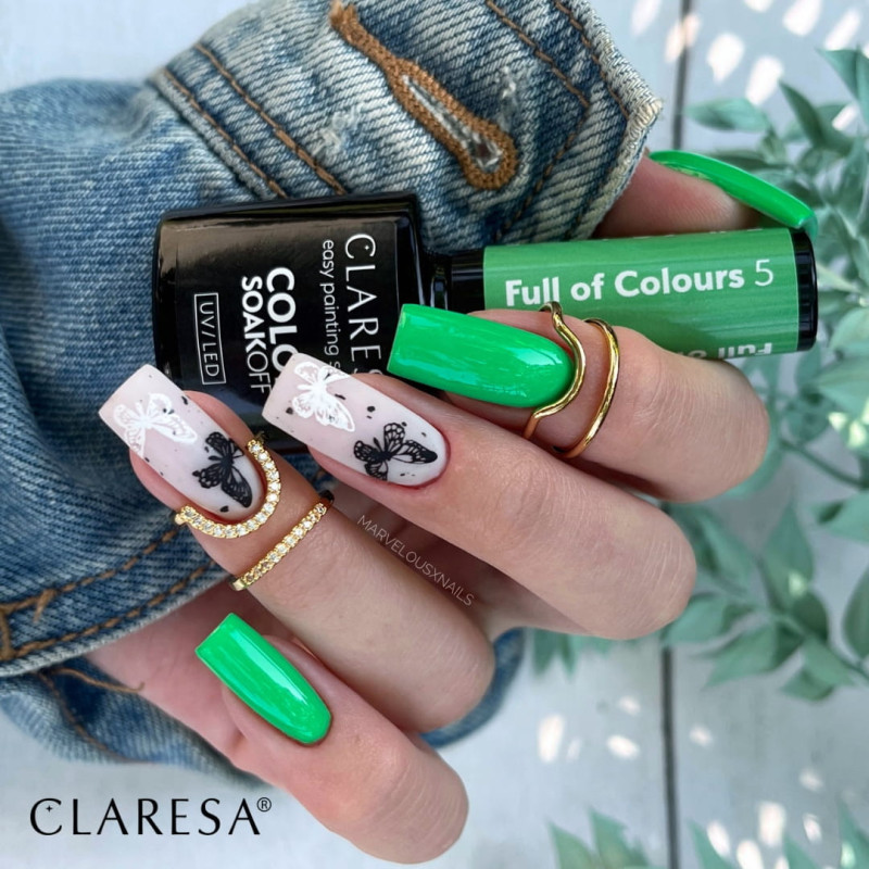 Цветной гель-лак Claresa Full Of Colors № 5, 5 ml