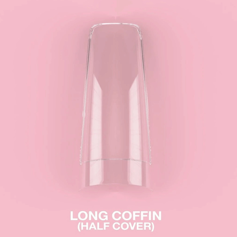 Tip in gel per unghie – LunaMoon Coffin Long (Half Cover) – 500 pz