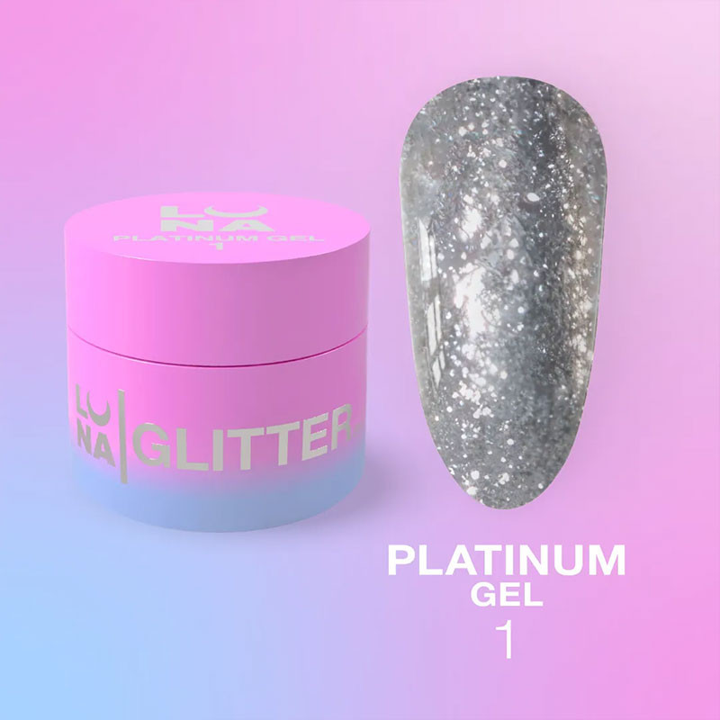 Nail art gel paint – LUNAMOON Platinum Gel Nr 1 – 5 ml