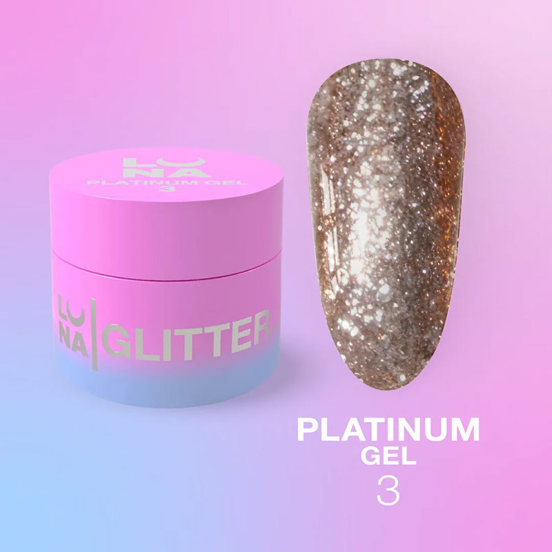 Nail art gel paint – LUNAMOON Platinum Gel Nr 3 – 5 ml