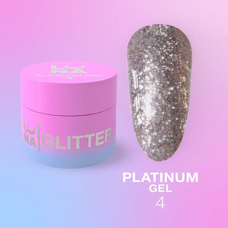 Nail art gel paint – LUNAMOON Platinum Gel Nr 4 – 5 ml