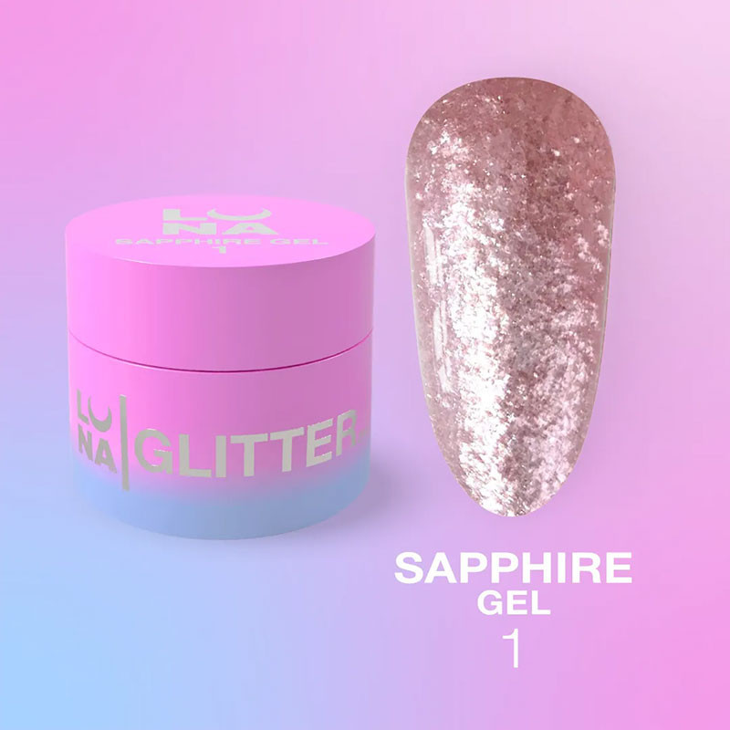 Nail art gel paint – LUNAMOON Sapphire Gel Nr 1 – 5 ml