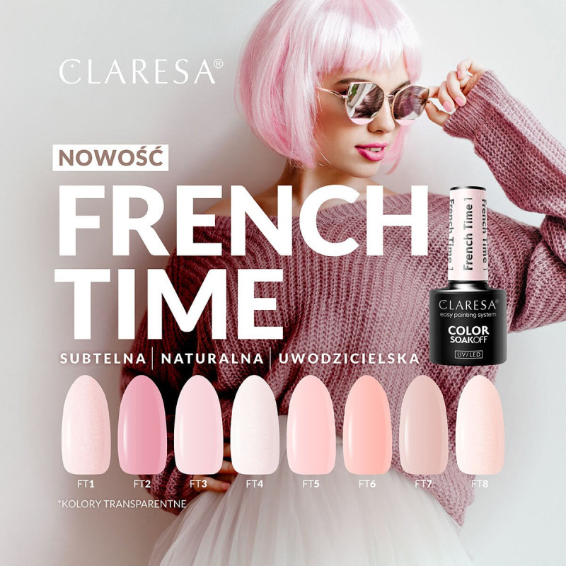 Цветной гель-лак  Claresa French Time № 4, 5 ml