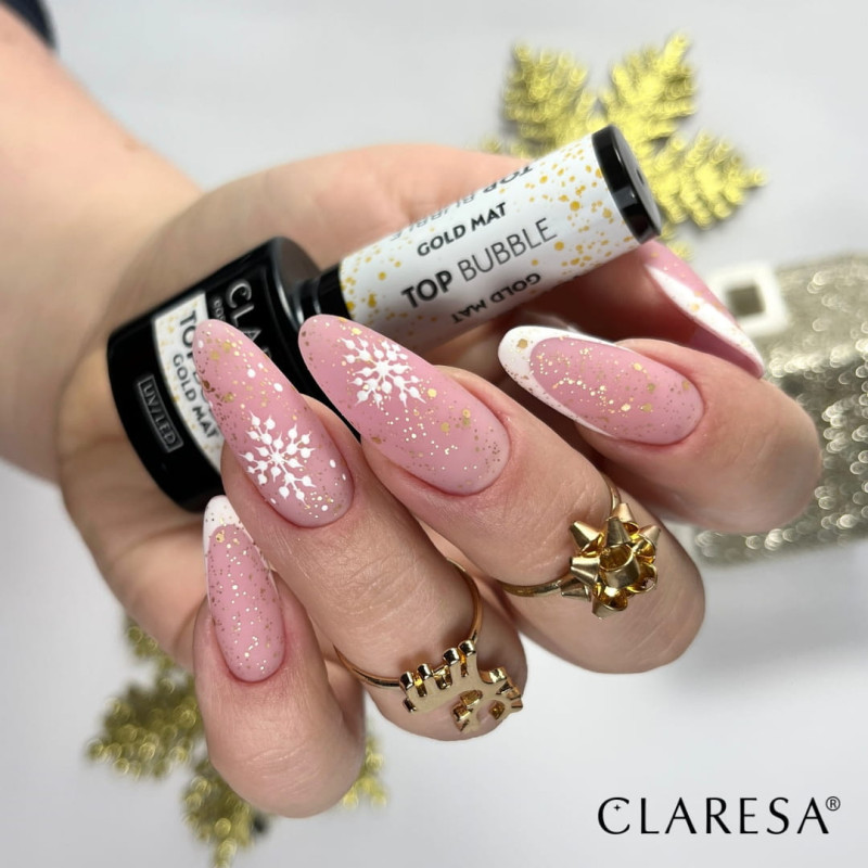 Верхнее покрытие Claresa Top Bubble Gold Matt, 5 g (No Wipe)