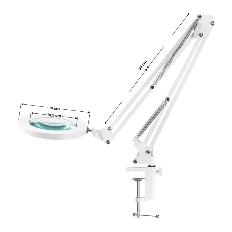 WHITE LED TABLE TOP MAGNIFIER LAMP GLOW 308