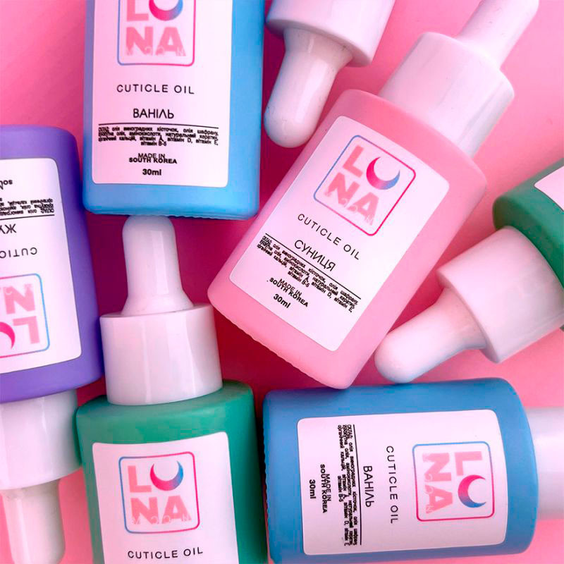 Olio per cuticole Lunamoon al profumo di chewing gum - 30 ml