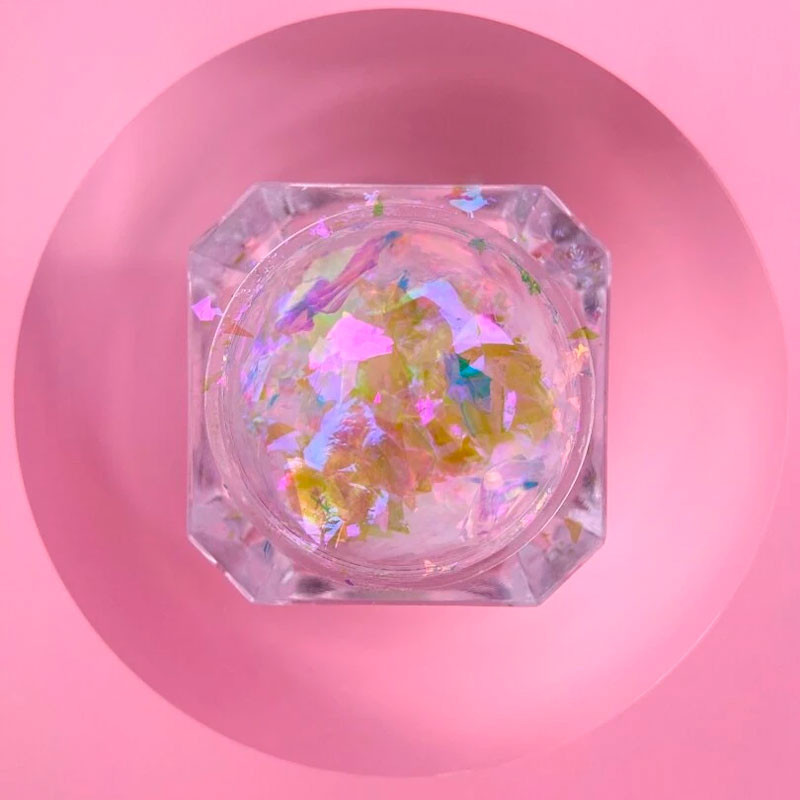 Set di glitter secchi per unghie Lunamoon Broken Glass - 6 pz