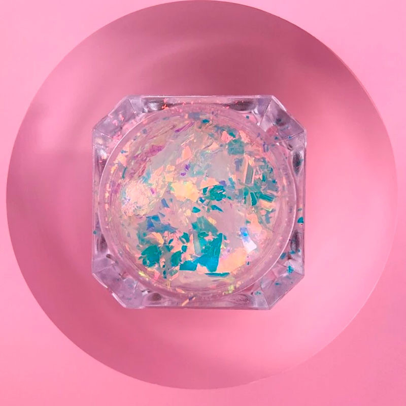 Set di glitter secchi per unghie Lunamoon Broken Glass - 6 pz