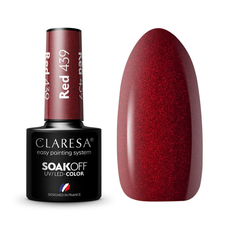 Цветной гель-лак Claresa RED № 439, 5 ml